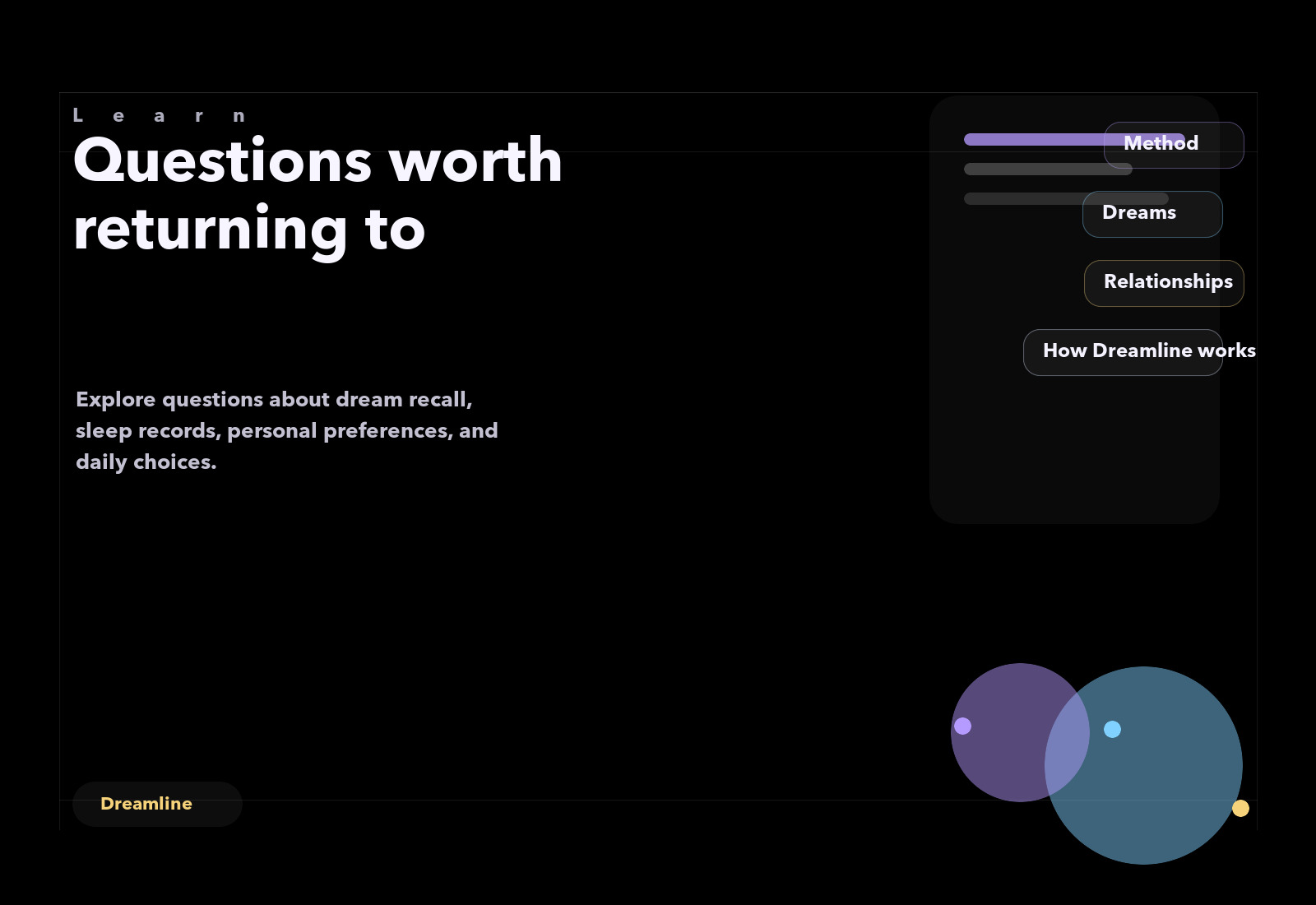 Dreamline learn hub visual.